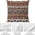thumbnail image 3 of Vintage Rustic Throw Pillow Covers Set of 2, Country Cabin Themed Decorative Pillow Cases, Farmhouse Mountain Bear Cushion Pillow Covers for Sofa Bed Couch Chair 18x18 Inch, 3 of 6