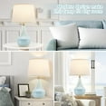 thumbnail image 3 of NATYSWAN Table Lamp Set of 2, Ceramic Table Lamp Classic Beside Lamps Nightstand Lamp Modern Table Lamp for Living Room, Bedroom & Office Rocker Swtich Sky Blue-LED Bulbs Included, 3 of 8