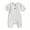 White, variant on ZAXARRA Newborn Baby Short Sleeve Jumpsuit Solid Color Knit Rib O Neck Button Romper