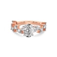 thumbnail image 4 of IGI Certified 1 Carat Oval Shape Lab Grown Diamond Engagement Ring | 14K Rose Gold | Hester Petite Side Stone Diamond Ring | FG-VS1-VS2 Quality Friendly Diamonds, 4 of 6
