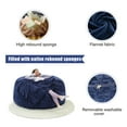 thumbnail image 3 of Pixafog Bean Bag Chair for Adults with Filling,Removable Washable Flannel Cover,U-shape Pillow,Blanket & Carpet,6ft, 3 of 8