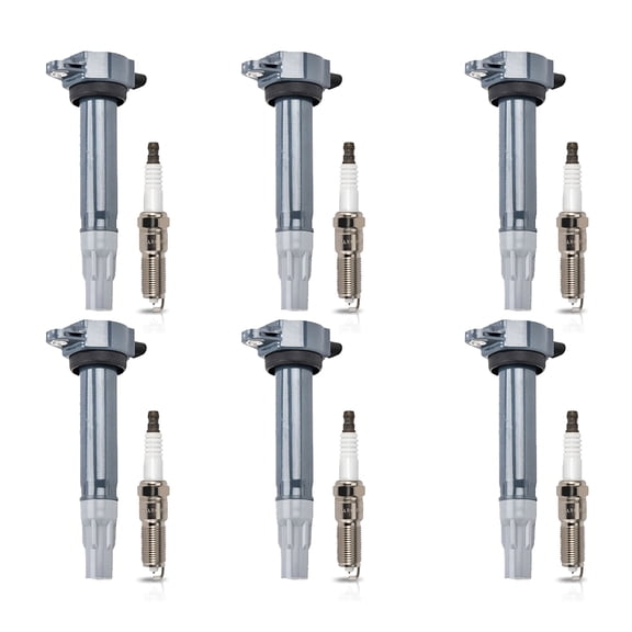 Set of 6 ISA Ignition Coil & 6 Iridium Spark Plug for 2006-2010 Chrysler 300 2006-2010 Chrysler Sebring 2008-2010 Dodge Avenger 2006 Dodge Stratus V6 2.7L Replacement For UF502,UF609,2314