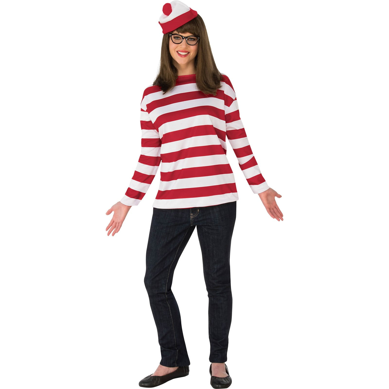Where's Waldo Wenda Adult Female Dress Costume Kit Large/XL NEW SEALED 