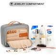 thumbnail image 2 of Travel Hanging Toiletry Bag for Women, Extra Large Waterproof Cosmetic Bag with Jewelry Organizer, Grey, 2 of 6