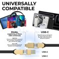 thumbnail image 2 of Rolling Square Incharge X Cable De Carga Múltiple Cable Cargador De Llavero Portátil 6 En 1 Con Potencia De Carga Ultrarrápida De 100 W Saturn Gold Multi Charger, 2 of 5