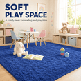 thumbnail image 4 of HOISUN 6x9 ft Soft Shag Area Rug for Bedroom Living Room, Fluffy Plush Non-Slip Carpet, Sand Teal, 4 of 10