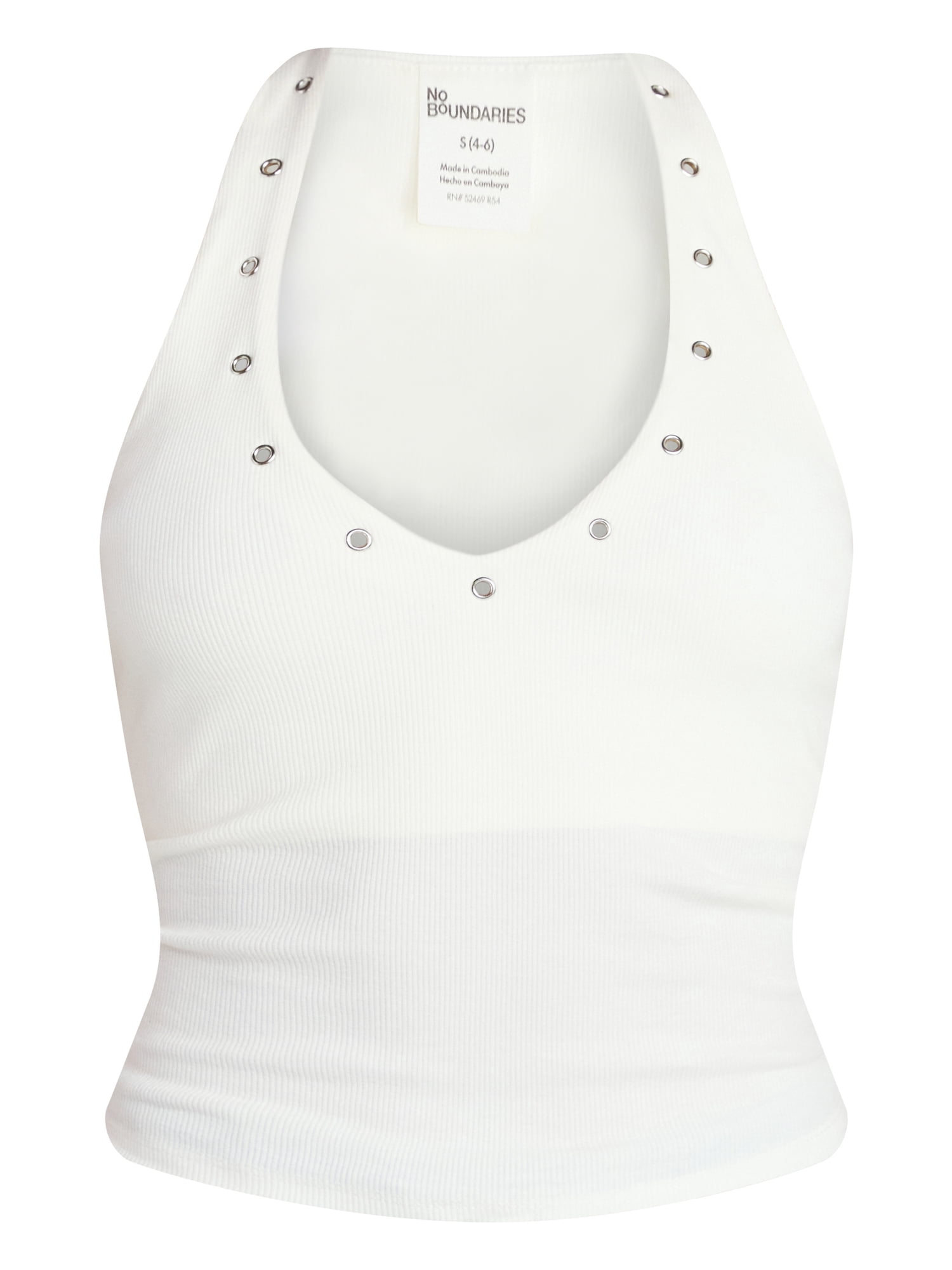 No Boundaries Grommet Halter Top, Women's XXS-XXL