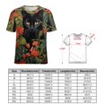 thumbnail image 2 of The Cat Is Hiding Women's Short Sleeve T-Shirt Crew Neck Casual Summer Trendy Loose Fit Tops, 2 of 6