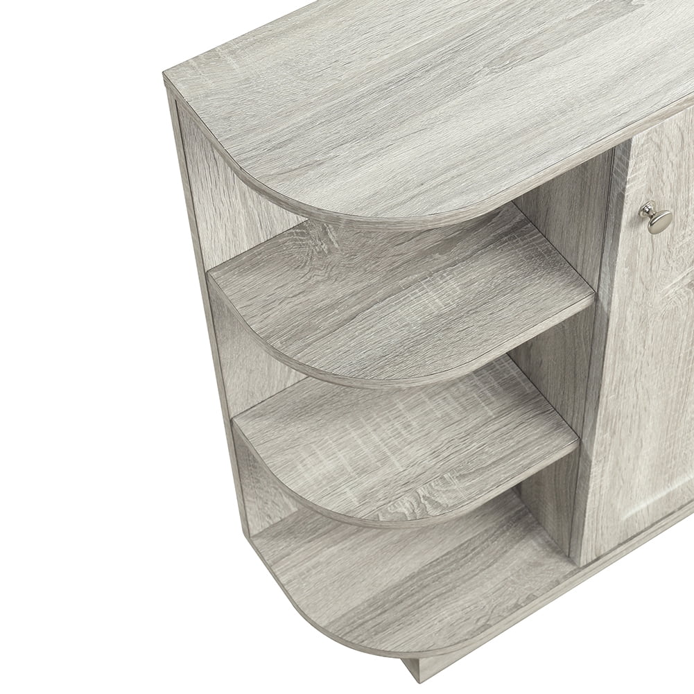 Kepooman Open Wooden Bathroom Floor Cabinet, Free Standing Storage Organizer with Adjustable Plates Ample Storage, Living Room Hallway Cabinet, Oak Kepooman Open Wooden Bathroom Floor Cabinet, Free Standing Storage Organizer with Adjustable Plates Ample Storage, Living Room Hallway Cabinet, Oak