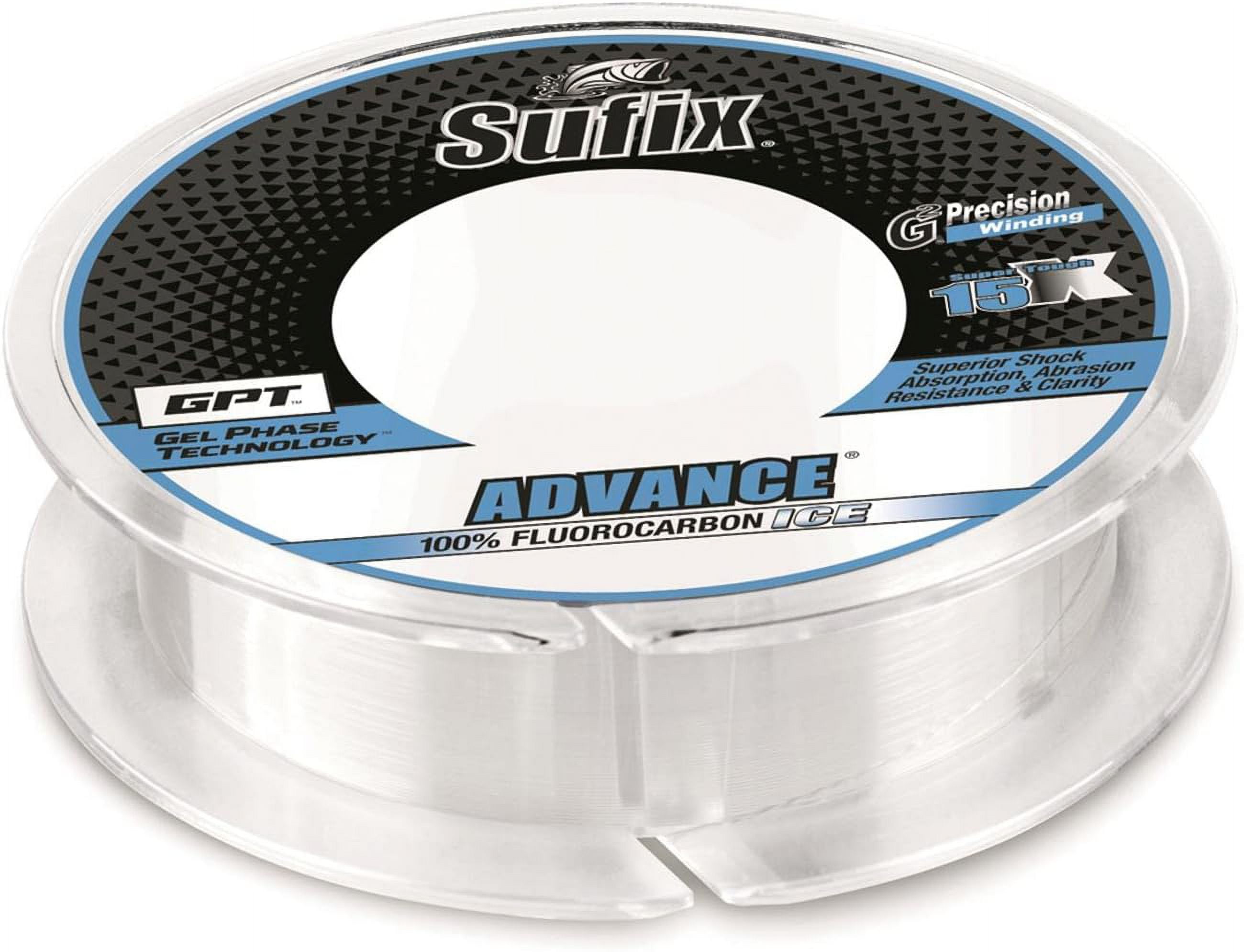 Sufix 50 Yard Advance Ice Fluorocarbon Fishing Line - 3 lb. Test - Clear 