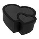 thumbnail image 5 of Caja de regalo con forma de corazón y ventana transparente, caja de almacenamiento de papel para manualidades. Negro, 5 of 9