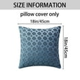 thumbnail image 6 of REGALWOVEN Throw Pillow Cover Geometric Cushion Cover Modern Zippered Pillowcase for Sofa Couch Bedroom Living Room Chair Blue 18" x 18", 6 of 6