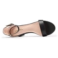 thumbnail image 3 of Zhabtuc Women's Low Chunky Heel Sandal Ankle Strap Open Toe Block heels Party Dress Shoes for Lady Black Size 6, 3 of 6