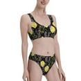 thumbnail image 4 of High Waisted Bikini Sets For Women, Lavender Flowers Lemon Swimsuits Tummy Control, Two Pieces Bathing Suit, 4 of 8