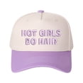 thumbnail image 6 of HOT GIRLS DO HAIR Letter Embroidered Color Block Trucker Hat Unisex Adjustable Cotton Breathable Fashion Cap for Travel Daily Wear, 6 of 11