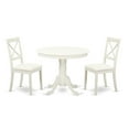 thumbnail image 2 of East West Furniture Dining Room Set Linen White, ANBO3-LWH-LC, 2 of 6