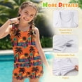 thumbnail image 6 of Xoenoiee Palm Tree Print Tankini Swimsuits for Girls with Swim Shorts Tummy Control 2 Piece Bathing Suits Hibiscus Flower Rainbow Breathable Blouson Tankini Swimwear, 10-11 Years, 6 of 7