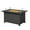 Type A, variant on Outdoor Gas Fire Pit, SYNGAR 43.3 inch 50,000 BTU Auto-Ignition Propane Fire Pit Table with Glass Wind Guard, Blue Rocks and Lid, 2-in-1 Fire Pit Table for Patio, Garden, Backyard, Poolside, D4622