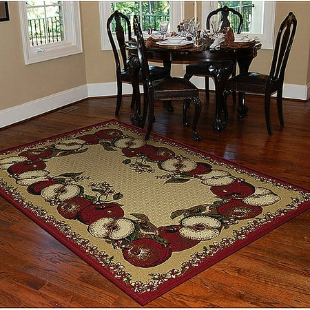 Orian Apple-Border Area Rug, Sand