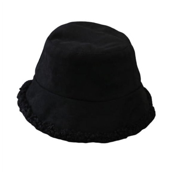 kaondbfi Essentials Accessories Bucket Hats for Women Bucket Hat Furry Bucket Hat Winter Warm Plush Fisherman Thicken Plush Autumn Double Coldproof Fisherman Cap for Outdoor