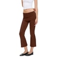 thumbnail image 3 of Breezora Women's Fold Over Waist Cropped Flare Pants High Waisted Leggings Casual Stretchy Loose Relaxed Fit Daily Yoga Trousers, 3 of 5