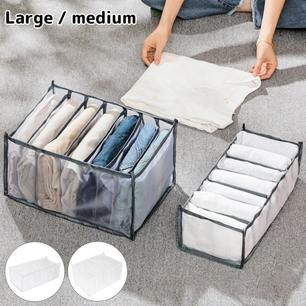 7 Grids Underwear Organizer Jeans Clothes Compartments Storage Boxes