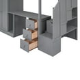 thumbnail image 6 of Harper & Bright Designs Twin Size Loft Bed with Wardrobe and Staircase, Wooden Twin Loft Bed with Desk and 3 Drawers and Cabinet in 1, for Kids Teens Adults, Gray, 6 of 17