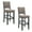 Black, variant on Leick Home Set of 2 Upholstered Dining Chairs with Wood Base in Blackbean and Heather Gray