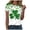 Light Blue, variant on Cute Lucky Irish Shamrock Clover Graphic Short Sleeve Festival T-Shirt for Women St Patricks Day 2026 Gift Top (Light Blue, XXL)