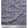 thumbnail image 1 of Soimoi Velvet Fabric Leaves & Rose Shirting Printed Fabric 1 Yard 58 Inch Wide, 1 of 1