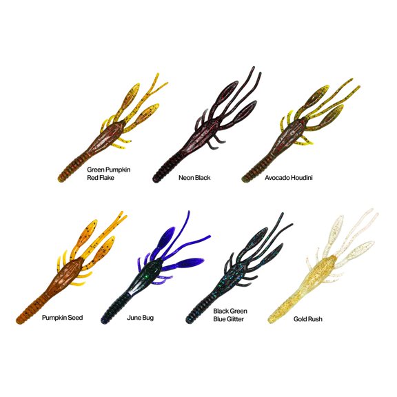 Charlie's Worms Crawfish Creature, Scented, Soft Bait for Freshwater Saltwater, 8pk