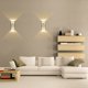 thumbnail image 3 of Aplique de pared LED moderno y creativo de 6W, lámpara de pared impermeable IP65, bañador de pared LED de aluminio para interiores y exteriores para dormitorio, sala de estar, baño, entrada, escalera, porche, pasillo-(3000k)Oro blanco oso de fresa Electrónica, 3 of 5