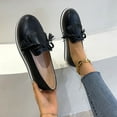 thumbnail image 2 of Black and Friday Deals 50% Off Clear! asdoklhq Sneakers for Women,New Platform Flat Casual Lazy Shoes Round Toe Bow Ladies Tassel Single Shoes, 2 of 9