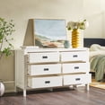 thumbnail image 4 of Walker Edison Annabelle Six Drawer Solid Wood White Dresser, 4 of 16