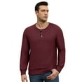 thumbnail image 2 of FEDTOSING Mens Waffle Henley Shirts Long Sleeve Fall Comfy T-Shirts Button Down V Neck Casual Pullover, 2 of 7