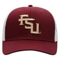 thumbnail image 2 of Men's Top of the World Garnet/White Florida State Seminoles Victory Baseline Trucker Adjustable Hat, 2 of 4