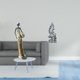 thumbnail image 2 of Escultura de mujer tribal africana y figura de Guan Yin, estatua decorativa fusionada para escritorio, dormitorio u oficina. Ideal para inauguración d, 2 of 8