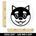 thumbnail image 2 of Husky Dog Face Happy Self-Inking Rubber Stamp Ink Stamper - Black Ink - Small 3/4 Inch, 2 of 7