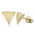 thumbnail image 4 of KoolJewelry 14k Yellow Gold Triangle Stud Earrings, 4 of 5