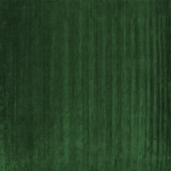 Ahgly Company Indoor Square Abstract Emerald Green Contemporary Area Rugs, 7' Square