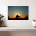thumbnail image 2 of Elephant Stock Marine Corps Memorial Silhouette Wall Art - Horizontal Canvas Wall Art - Living Room Wall Decor - Architecture Canvas - Black And Brown Decor - 12" x 8", 2 of 8