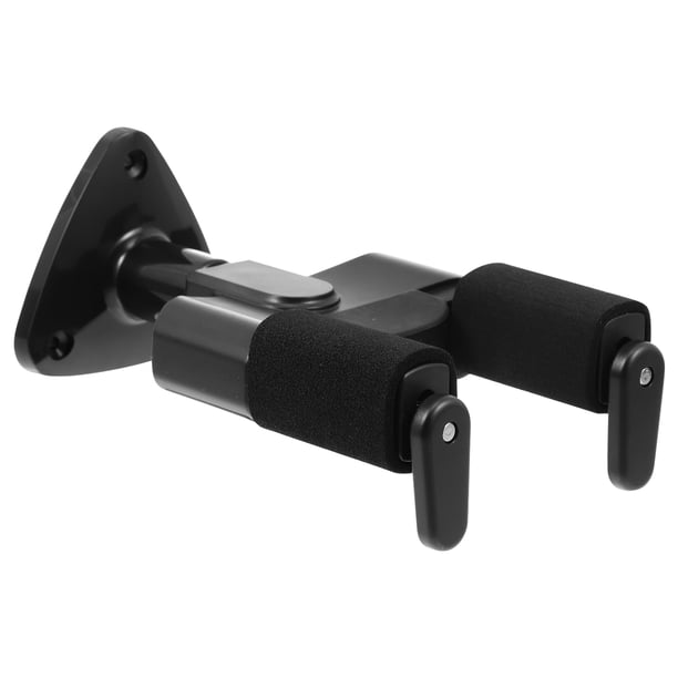 ADDHAT 1Jgo Soporte De Pared Negro Para Guitarra Con Cerradura Automática Para Instrumentos Musicales