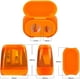 thumbnail image 2 of Paquete de 4 sacapuntas de lápiz de doble agujero sacapuntas manual con sacapuntas de tapa (azul, verde, naranja, morado) TUNC Sencillez, 2 of 5