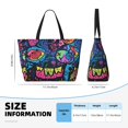 thumbnail image 4 of Disketp Neon Graffiti Urban Art Bolsa de Playa de Gran Capacidad, Bolso Impermeable y a Prueba de Arena para Mujer, Ideal para Playa, Piscina y Natación, 4 of 7