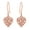 14K Rose Gold Plated Sterling Silver, variant on Filigree Heart Dangle Earrings - 14K Yellow Gold Plated 925 Sterling Silver Open Heart Drop Earrings - Openwork Dangling Earring Jewelry Birthday Christmas Gifts for Women