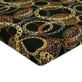 thumbnail image 4 of Ambesonne Vintage Fitted Sheet, Leopard Print Motif Retro, King Size, Pale Brown Mustard and Black, 4 of 5