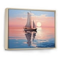 thumbnail image 2 of Designart "Dreaming Along the Coastal Sailboat II" Sailing Boat Floater Framed Canvas Art Print, 2 of 7