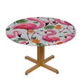 thumbnail image 3 of JEUXUS  Flamingo Tablecloth Round Table Cloths Resistant Picnic Table Covers Washable for Kitchen Party Fall Decorations for Home Pink, 3 of 7