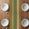 thumbnail image 6 of Sage Green Brown Table Runner - 90 Inch Long, Kitchen Dining Table Runner Dresser Scarves, Country Vintage Ombre Wooden Grain Farmhouse Decor for Coffee Tables Wedding Party Banquet, 6 of 8