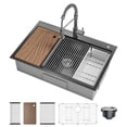 thumbnail image 1 of EDTara Drop-In Stainless Steel Sink, Single Bowl Top Mount Kitchen Sink, 1 of 9